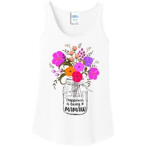 Mom Grandma Floral Gift Happiness Is Being A Mamaw Ladies Essential Tank