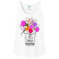 Mom Grandma Floral Gift Happiness Is Being A Mamaw Ladies Essential Tank