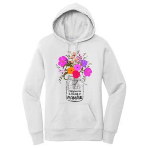 Mom Grandma Floral Gift Happiness Is Being A Mamaw Women's Pullover Hoodie