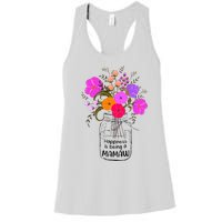 Mom Grandma Floral Gift Happiness Is Being A Mamaw Women's Racerback Tank