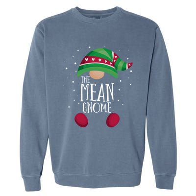 Mean Gnome Family Matching Christmas Pajamas Gift Garment-Dyed Sweatshirt