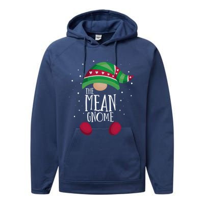 Mean Gnome Family Matching Christmas Pajamas Gift Performance Fleece Hoodie