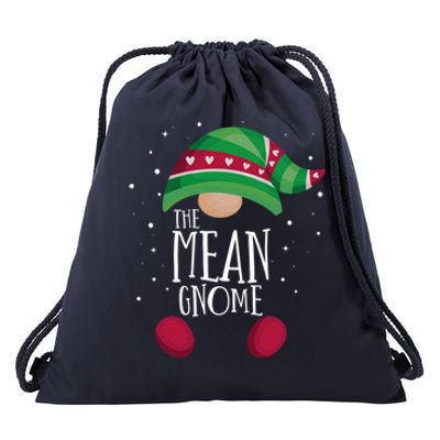 Mean Gnome Family Matching Christmas Pajamas Gift Drawstring Bag