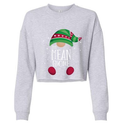 Mean Gnome Family Matching Christmas Pajamas Gift Cropped Pullover Crew