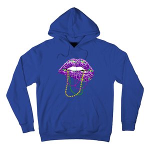 Mardi Gras Funny Gift Lips Queen Carnival Costume Gift Hoodie