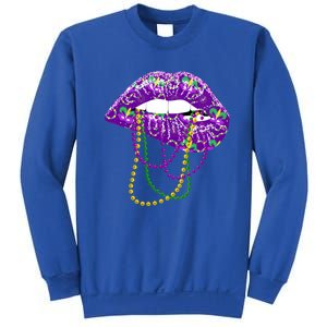 Mardi Gras Funny Gift Lips Queen Carnival Costume Gift Sweatshirt