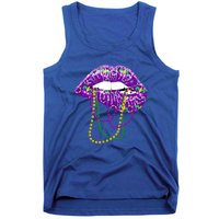 Mardi Gras Funny Gift Lips Queen Carnival Costume Gift Tank Top