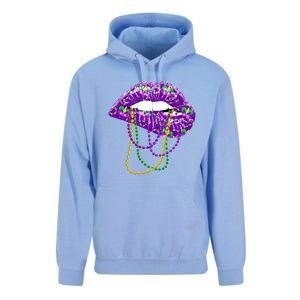 Mardi Gras Funny Gift Lips Queen Carnival Costume Gift Unisex Surf Hoodie