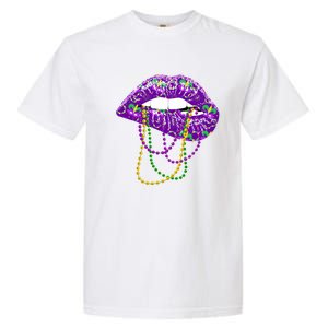 Mardi Gras Funny Gift Lips Queen Carnival Costume Gift Garment-Dyed Heavyweight T-Shirt