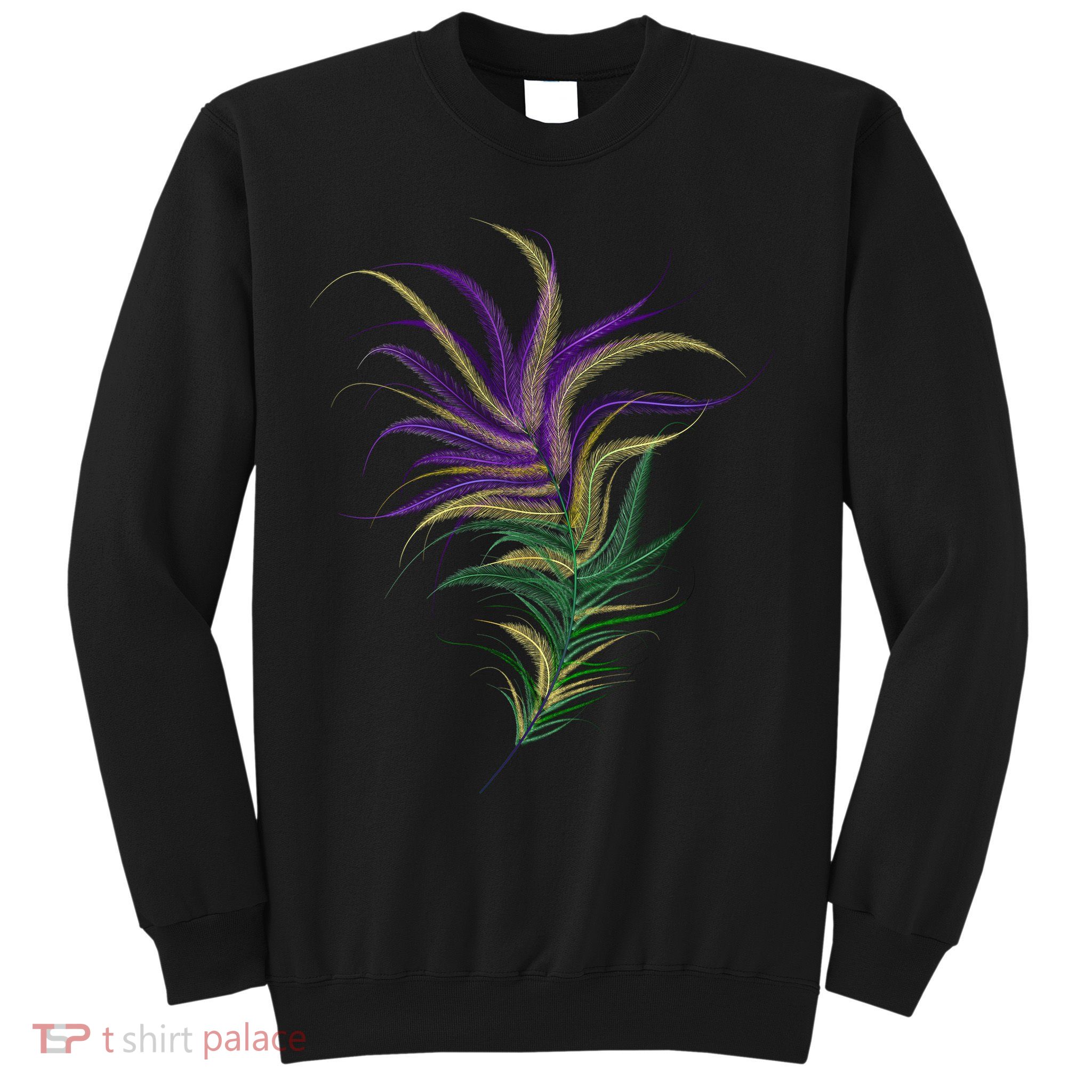 Mardi Gras Festive Feather Sweatshirt