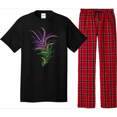 Mardi Gras Festive Feather Pajama Set