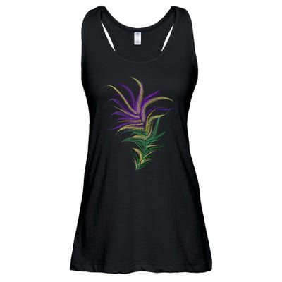 Mardi Gras Festive Feather Ladies Essential Flowy Tank