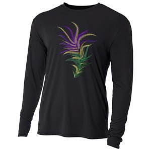 Mardi Gras Festive Feather Cooling Performance Long Sleeve Crew