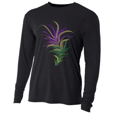 Mardi Gras Festive Feather Cooling Performance Long Sleeve Crew