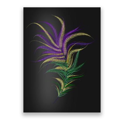 Mardi Gras Festive Feather Poster