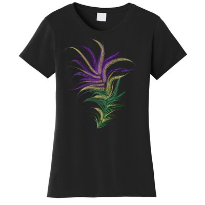 Mardi Gras Festive Feather Women's T-Shirt