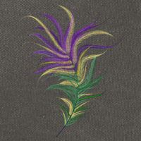 Mardi Gras Festive Feather Cotton Canvas Backpack