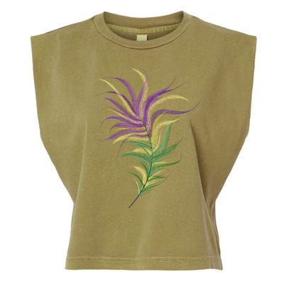 Mardi Gras Festive Feather Garment-Dyed Women's Muscle Tee