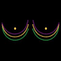 Mardi Gras Funny Beads Boobs City Backpack