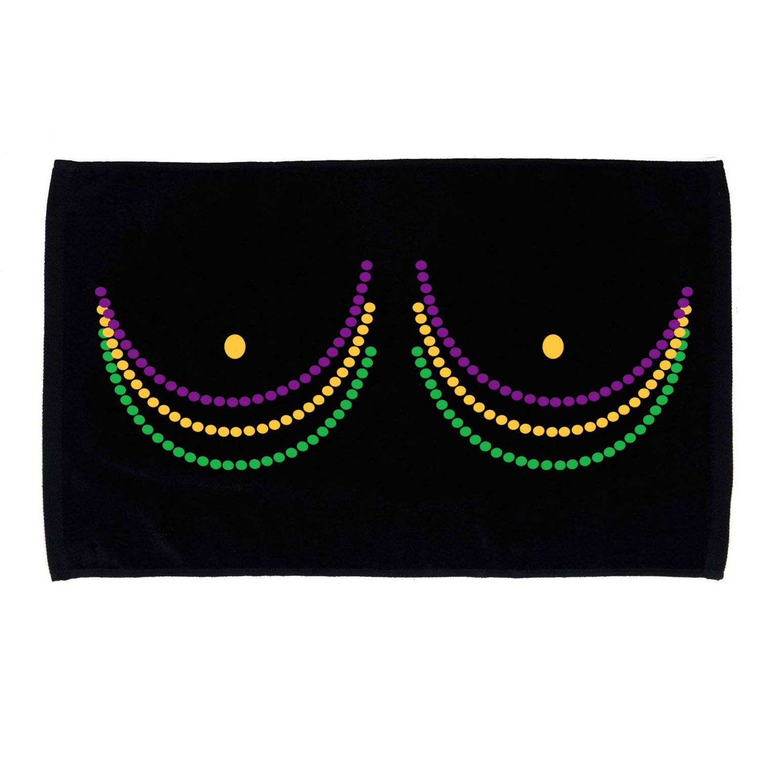 Mardi Gras Funny Beads Boobs Microfiber Hand Towel