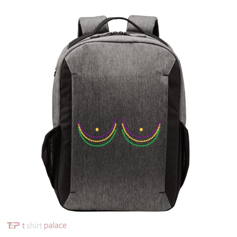 Mardi Gras Funny Beads Boobs Vector Backpack