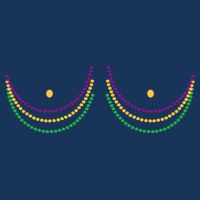 Mardi Gras Funny Beads Boobs 7 Panel Mesh Trucker Snapback Hat
