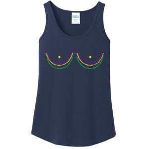 Mardi Gras Funny Beads Boobs Ladies Essential Tank