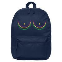 Mardi Gras Funny Beads Boobs 16 in Basic Backpack