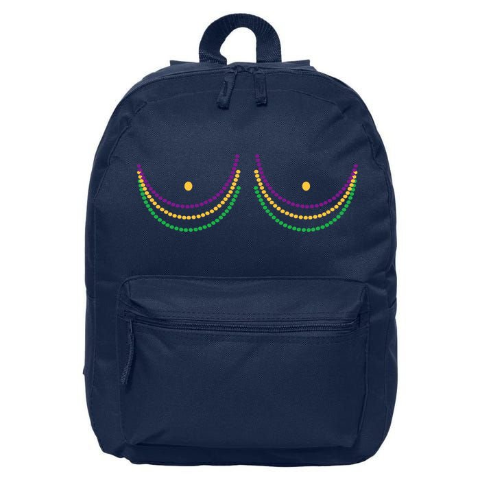 Mardi Gras Funny Beads Boobs 16 in Basic Backpack