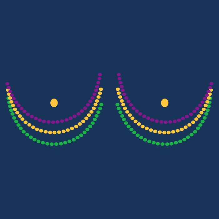 Mardi Gras Funny Beads Boobs 16 in Basic Backpack