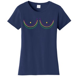 Mardi Gras Funny Beads Boobs Women's T-Shirt