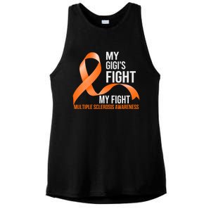 My Gigi's Fight My Fight Multiple Sclerosis Ms Warrior Gift Ladies PosiCharge Tri-Blend Wicking Tank