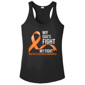 My Gigi's Fight My Fight Multiple Sclerosis Ms Warrior Gift Ladies PosiCharge Competitor Racerback Tank