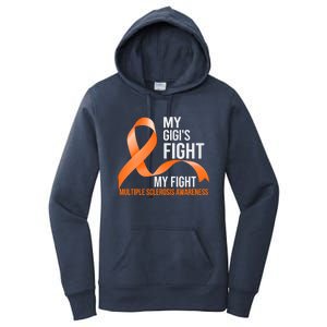 My Gigi's Fight My Fight Multiple Sclerosis Ms Warrior Gift Women's Pullover Hoodie