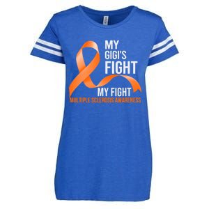 My Gigi's Fight My Fight Multiple Sclerosis Ms Warrior Gift Enza Ladies Jersey Football T-Shirt