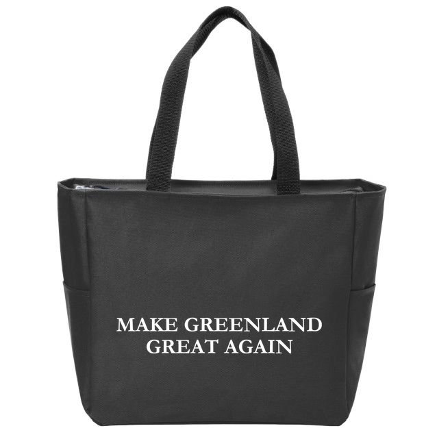 Make Greenland Great Again Green Zip Tote Bag