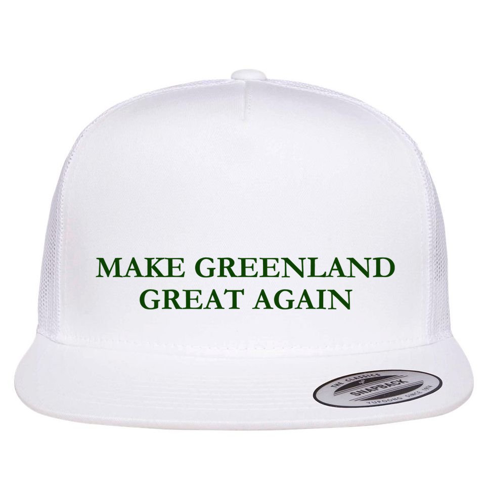 Make Greenland Great Again Green Flat Bill Trucker Hat