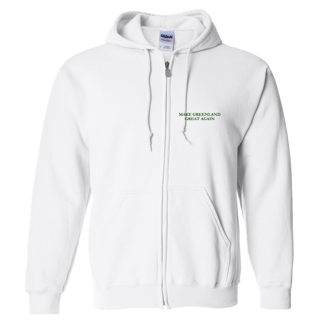 Make Greenland Great Again Green Full Zip Hoodie