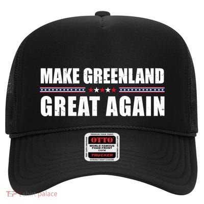 Make Greenland Great Again Funny Trump High Crown Mesh Back Trucker Hat