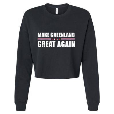 Make Greenland Great Again Funny Trump Cropped Pullover Crew