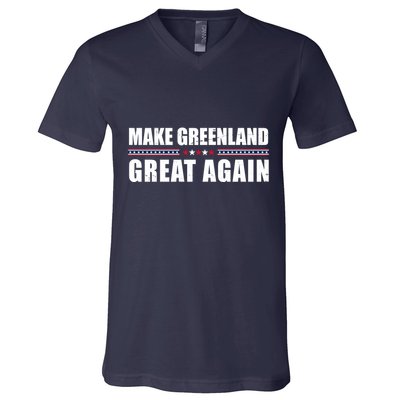 Make Greenland Great Again Funny Trump V-Neck T-Shirt