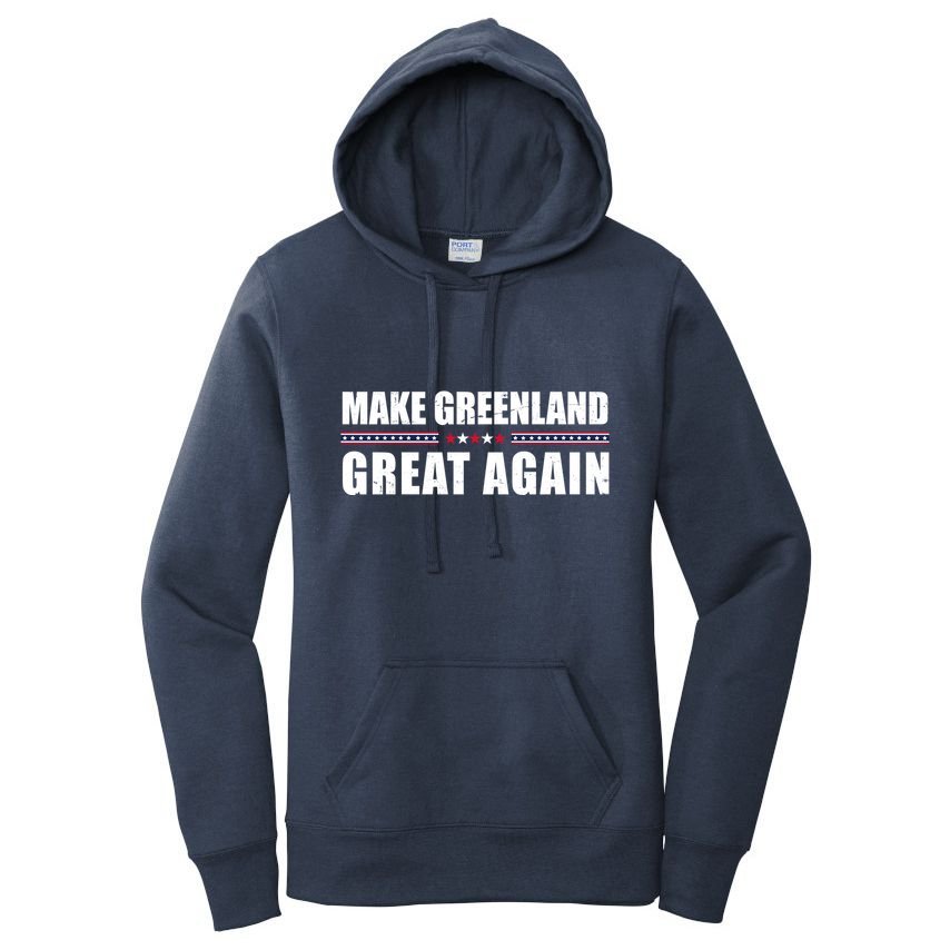 Make Greenland Great Again Funny Trump Women's Pullover Hoodie
