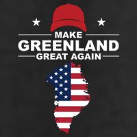 Make Greenland Great Again American Flag Trump 7 Panel Mesh Trucker Snapback Hat