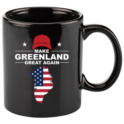 Make Greenland Great Again American Flag Trump 11oz C Handle Ceramic Mug