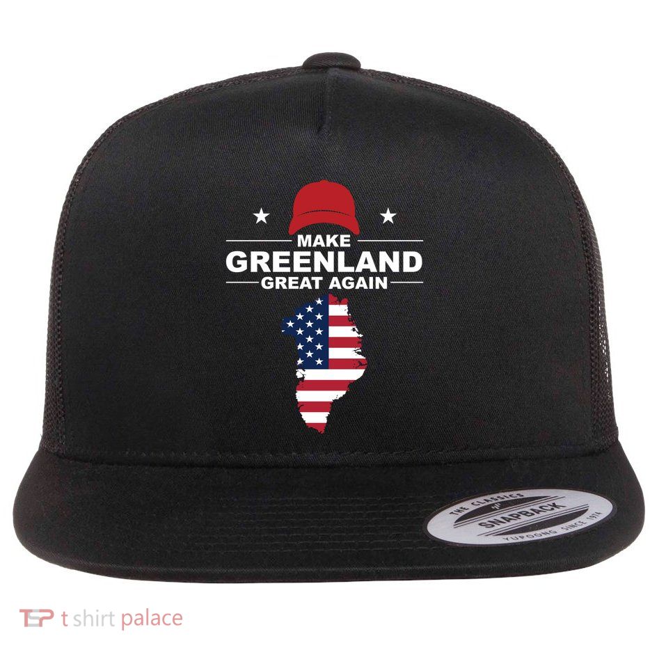 Make Greenland Great Again American Flag Trump Flatbill Hat