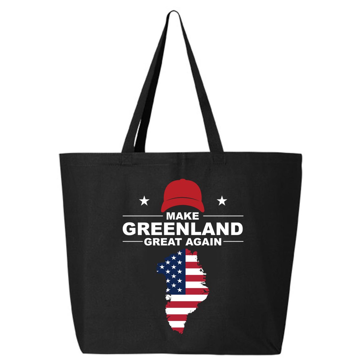 Make Greenland Great Again American Flag Trump 25L Jumbo Tote