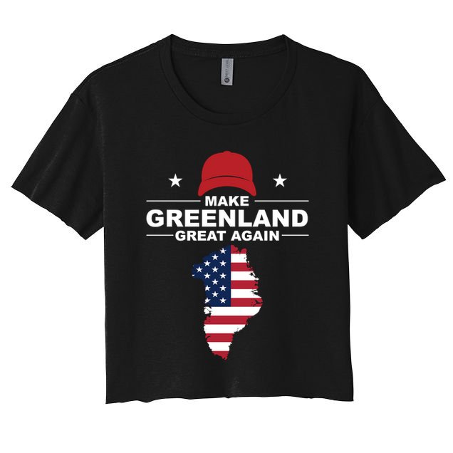 Make Greenland Great Again American Flag Trump Crop Top