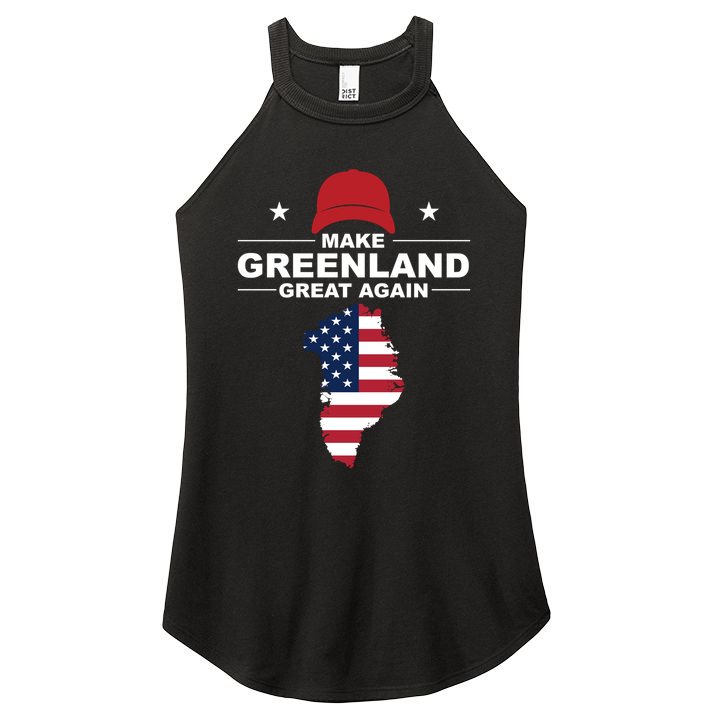 Make Greenland Great Again American Flag Trump Women's Perfect Tri Rocker Tank