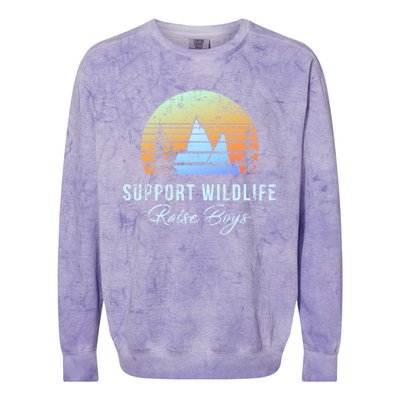 Mom Great Gift Support Wildlife Raise Mother Day Gift Funny Gift Colorblast Crewneck Sweatshirt