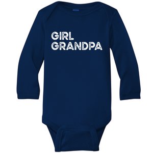 Mens Girl Grandpa Grandfather Father's Day Baby Long Sleeve Bodysuit